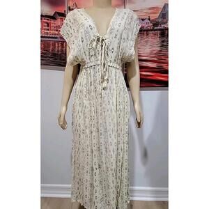 Beach by exist Maxi Print Dress  Boho Festival Beach Tribal Size L Flowy NWT #4